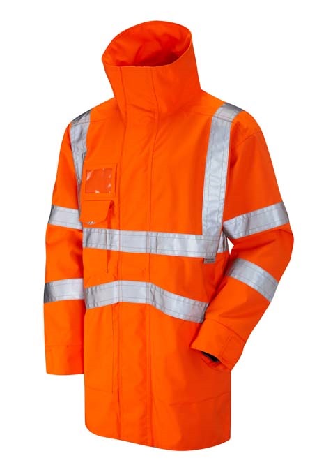 LEO WORKWEAR CLOVELLY ISO 20471 Cl 3 Breathable Executive Anorak